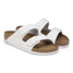 Birkenstock Arizona Soft Footbed Sandals White Leather pair view