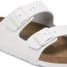 The Birkenstock Women's Arizona Soft Footbed Sandals in White Leather