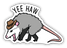 Stickers Northwest Yee Haw Cowboy Possum Sticker front view