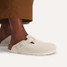 Birkenstock Women's Boston Clogs Oyster Suede closeup detail