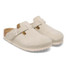 The Birkenstock Women's Boston Clogs in Oyster Suede