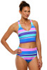 Next Women's Kinetic Crop Bikini Top in Multi side view