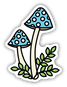 Stickers Northwest Blue Mushrooms Sticker