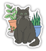 Stickers Northwest Cat With Plants Sticker front view