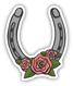 Stickers Northwest Floral Horseshoe Sticker Stickers Northwest Floral Horseshoe Sticker front