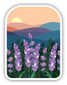 Stickers Northwest Lavender Landscape Sticker