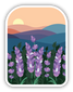 Stickers Northwest Lavender Landscape Sticker lavender