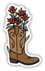 Stickers Northwest Indian Paintbrush Cowboy Boot Sticker