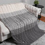 Color-Gradient Knit Throw Blanket in Grey