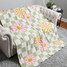 Floral Checkered Throw Blanket