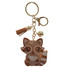 Bling Raccoon Bag Charm Keychain rhinestone detail front view