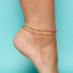 Pura Vida Ombre Knot Layered Anklet gold