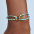 Pura Vida Friendship Ring Bracelet Turquoise front view