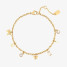Pura Vida Love Charms Chain Bracelet gold-tone wrist view