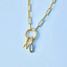 Pura Vida Harper Round Charm Chain Necklace in Gold