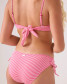 Roxy Women's Good Vibes Hipster Lace Full Bikini Bottoms Pink and White side view