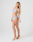 Roxy Women's Margarita Hipster Tie Side Bikini Bottoms Blue and White back view
