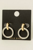 Fame Gold Dipped Two Tone Hoop Earrings detail view