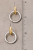 Fame Gold Dipped Two Tone Hoop Earrings detail view