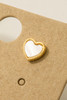 Gold Dipped Mini Heart Shell Stud Earrings