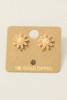 Mini Daisy Flower Stud Earrings in Pink