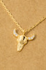 Fame Buffalo Head Pendant Necklace close-up detail