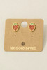 Fame Strawberry Stud Earrings back detail view