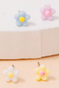 Multi Colored Acrylic Flower Stud Earrings Set