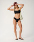 Rip Curl Women's Premium Surf D-DD Crop Bikini Top in Black fit view