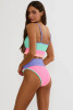 Beach Riot Women's Color Block Emmy Bikini Bottom in Sherbert Shores, front view
