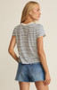Z Supply Women's Junie Striped Tee in True Navy front view