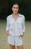 Z Supply Women's Helena Striped Shirt in Sea Salt side view