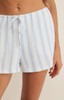 Z Supply Women's Daylight Striped Airy Shorts in Sea Salt detail view