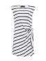Sanctuary Women's Side Tie T-Shirt Dress in White/Navy Stripe