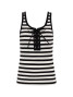 Sanctuary Women's Go-To Lace Up Tank in Chalk/Black Stripe