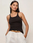 Sanctuary Women's Sprinter Rib Tank Black side view