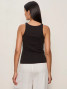 Sanctuary Women's Sprinter Rib Tank Black detail