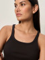 Sanctuary Women's Sprinter Rib Tank Black fitted view