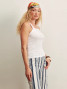 Sanctuary Women's Sprinter Rib Tank White side view