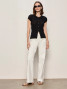 Sanctuary Women's Soft Focus Ribbed Top in Black front view