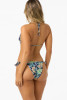 O'Neill Women's Mermaid Floral Loveland Triangle Bikini Top in Navy front view