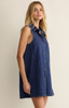 Z Supply Women's New Light Denim Mini Dress side detail