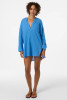 O'Neill Women's Belizin Long Sleeve Cover-Up Dress in Blue side view