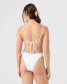 Roxy Women's Haleiwa Scoop Cheeky Bikini Bottoms Bright White side view