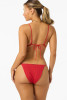 O'Neill Women's Shorebreak Rib Tanning Triangle Bikini Top in Lifeguard Red