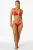 O'Neill Women's Shorebreak Rib Tanning Triangle Bikini Top in Lifeguard Red