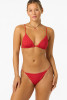 O'Neill Women's Shorebreak Rib Tanning Triangle Bikini Top Lifeguard Red tie back detail
