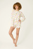 PJ Salvage Women's Viva la Vida Fruit Fiesta Shorts ivory back view