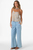 O'Neill Women's Matilda Stripe Top in Dark Khaki side view