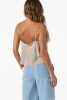 O'Neill Women's Matilda Stripe Top in Dark Khaki back view